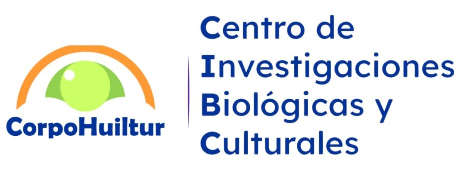 Logo de CorpoHuiltur y del Centro de Investigaciones Biológicas y Culturales